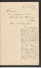 k.k. naturhistorisches Hofmuseum, Intendanzakten 1885-1896 (Hauer), Aktenzahl Z.660/1891, Seite 3